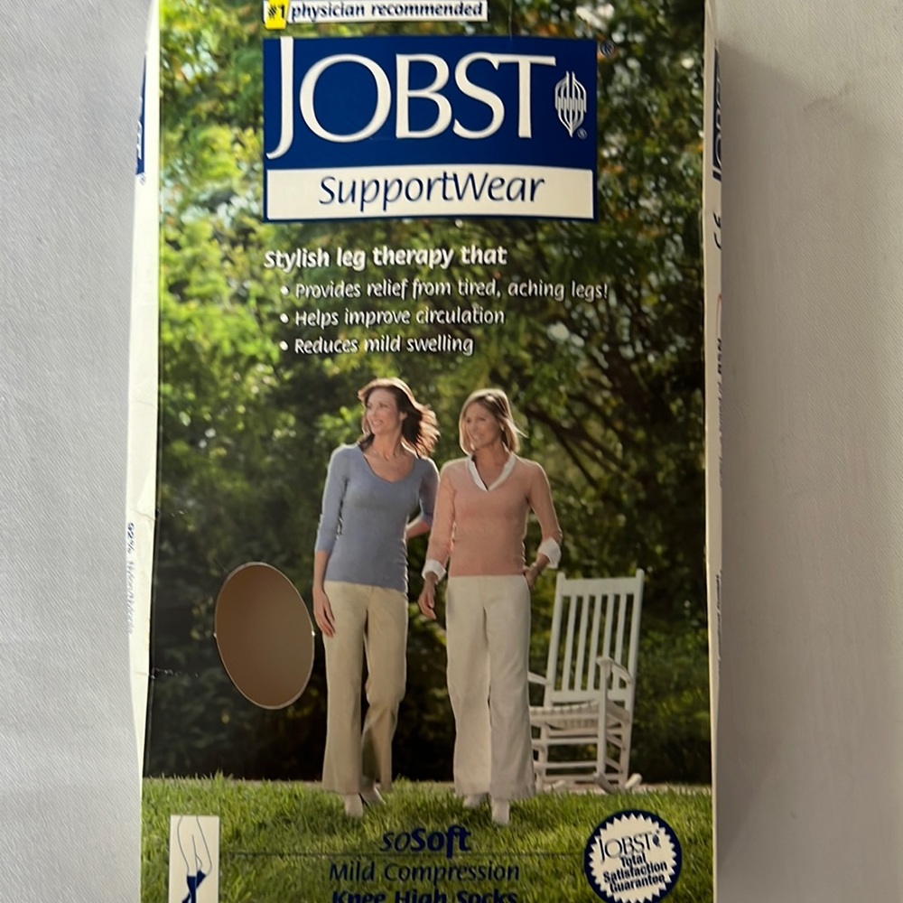 Jobst white size medium support wear 8-15 mmHg new